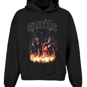 Juice WRLD x The Weeknd Black Smile Spirit Hoodie Large